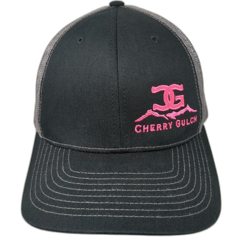 Richardson Trucker Hat Black One Size Cherry Gulch Mesh Back Snapback Cap